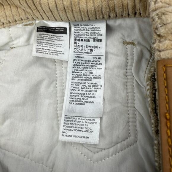 Levi's Ribcage Straight Ankle Cord Granola Size 28 - Picture 6 of 8